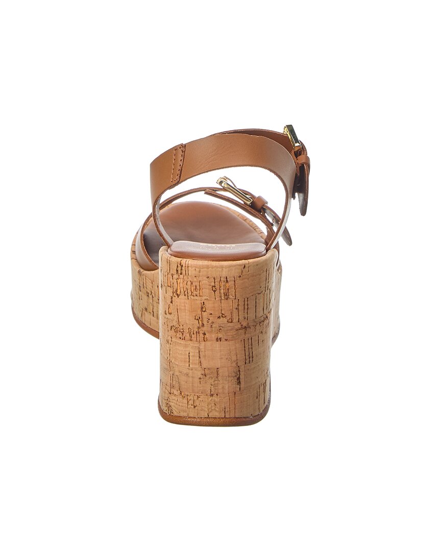 Dune London Kamia Leather Wedge Sandal