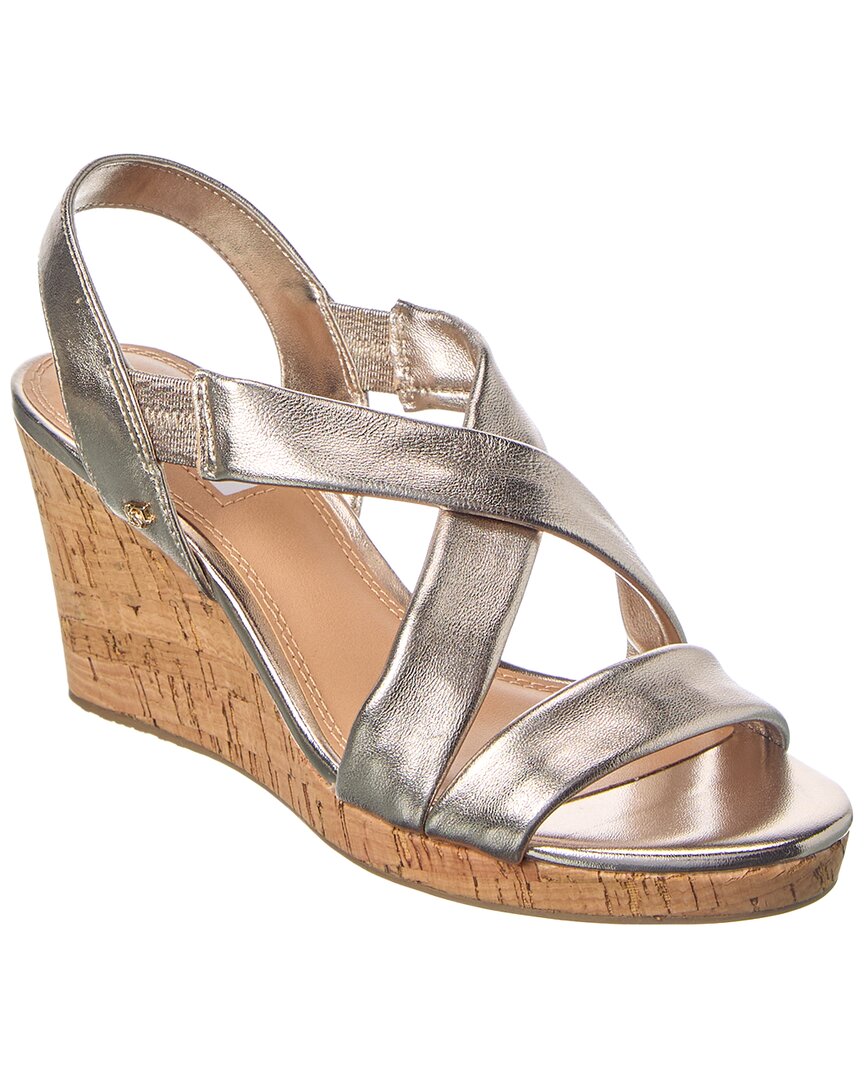Dune London Kamies Leather Wedge Sandal