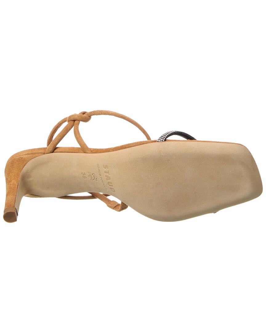 Staud Laurel Crystal Suede Sandal