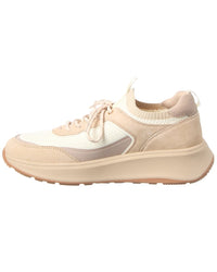 Fitflop F-Mode Suede/Knit Flatform Slip-On Laced Sneaker