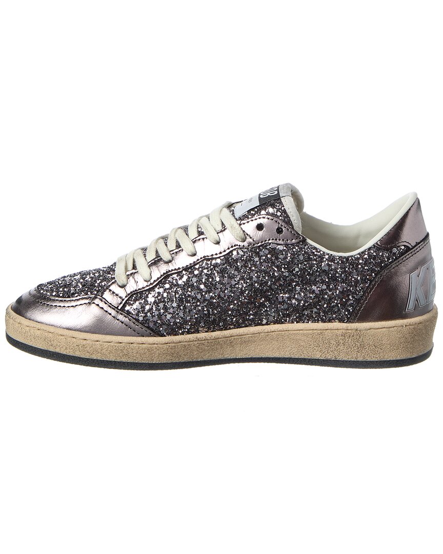 Golden Goose Ballstar Glitter & Leather Sneaker