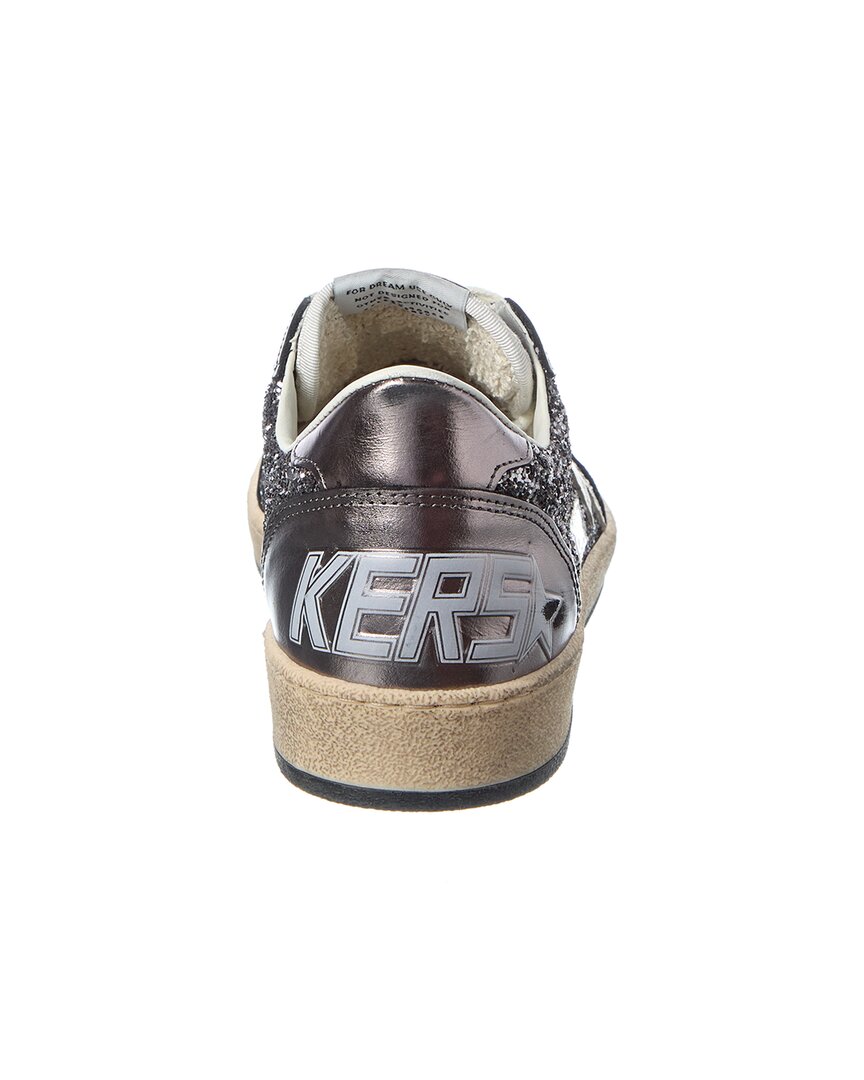 Golden Goose Ballstar Glitter & Leather Sneaker