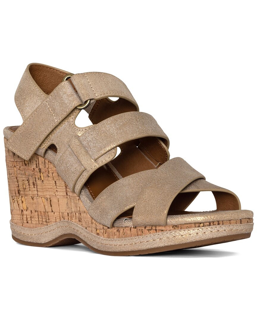 Donald Pliner Fablle Leather Wedge Sandal