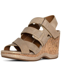 Donald Pliner Fablle Leather Wedge Sandal