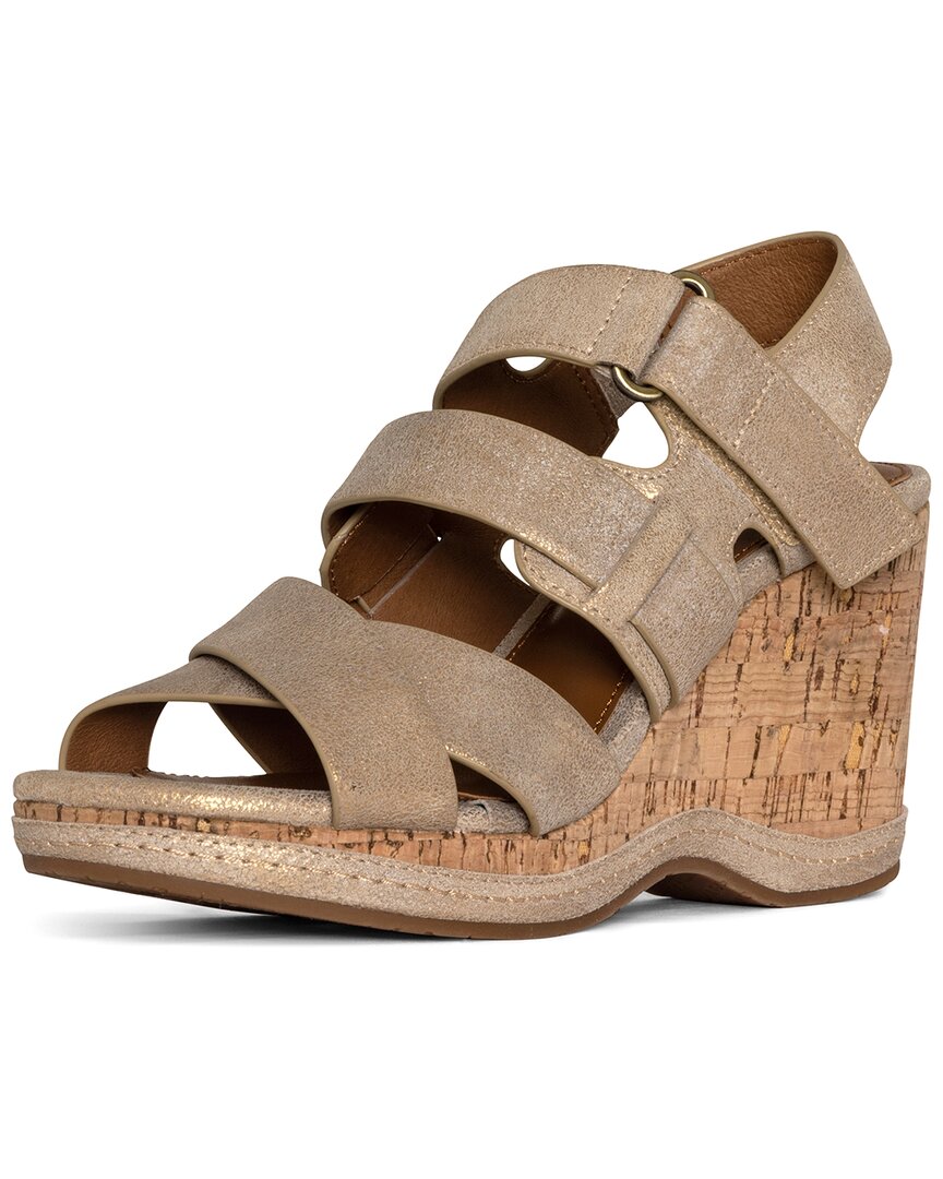 Donald Pliner Fablle Leather Wedge Sandal
