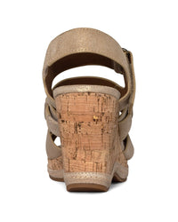 Donald Pliner Fablle Leather Wedge Sandal