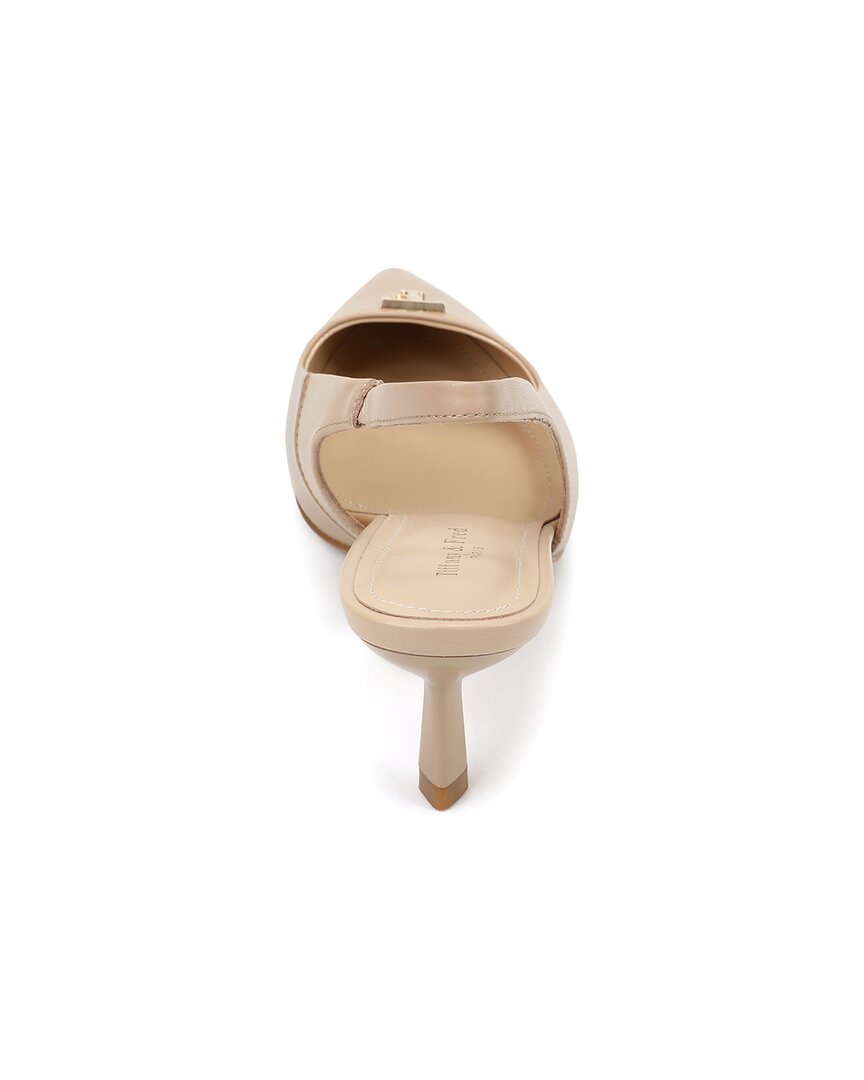 Tiffany & Fred Paris Leather Slingback Kitten Heel Pump