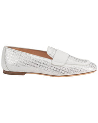 Agl Sheryl Raffia Leather Moccasin