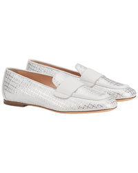 Agl Sheryl Raffia Leather Moccasin
