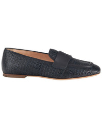 Agl Sheryl Raffia Leather Moccasin