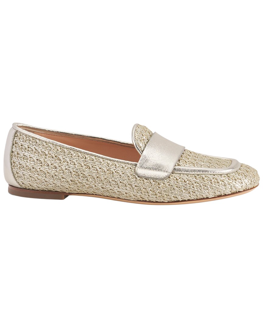 Agl Sheryl Raffia Leather Moccasin