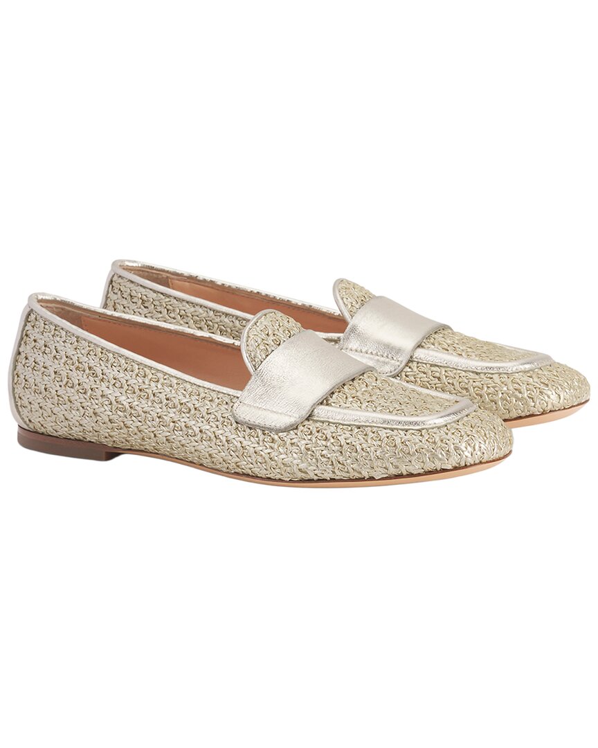 Agl Sheryl Raffia Leather Moccasin