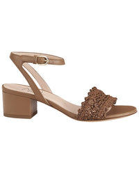 Agl Lala Sandal Straw Leather Sandal
