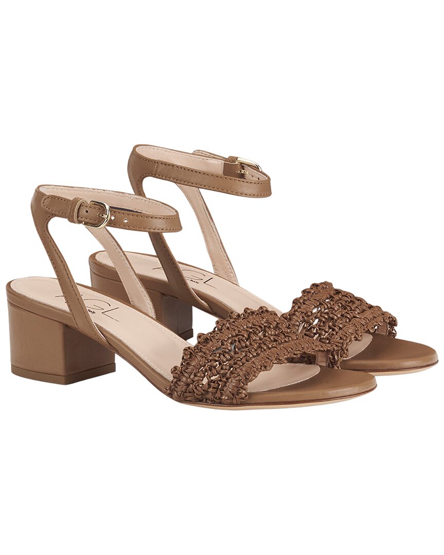Agl Lala Sandal Straw Leather Sandal
