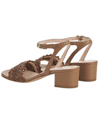 Agl Lala Sandal Straw Leather Sandal