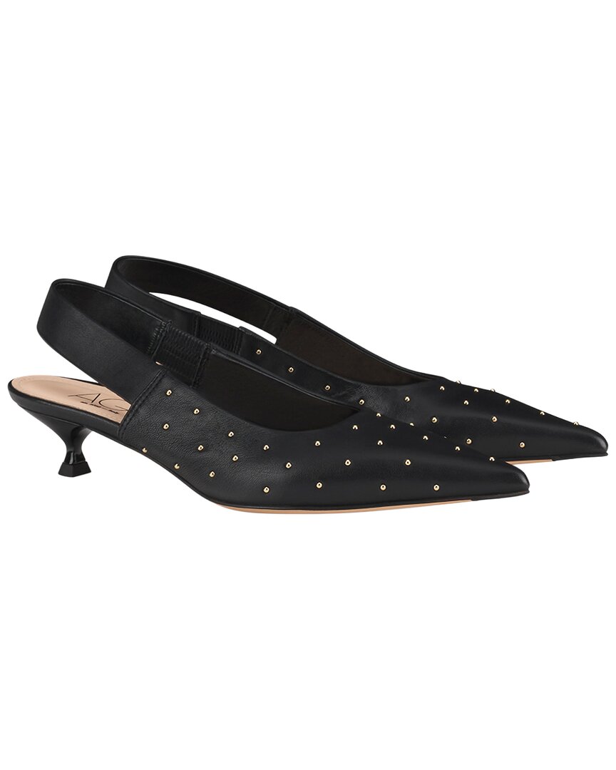 Agl Lenor S Studs Leather Slingback