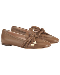 Agl Ribbon Leather Moccasin