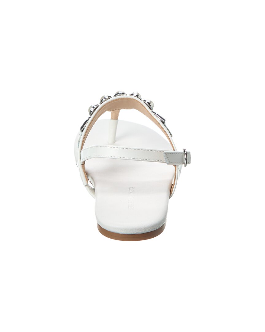 Stuart Weitzman Perla T-Strap Leather Sandal