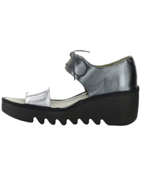 Fly London Bilu Metallic Leather Sandal