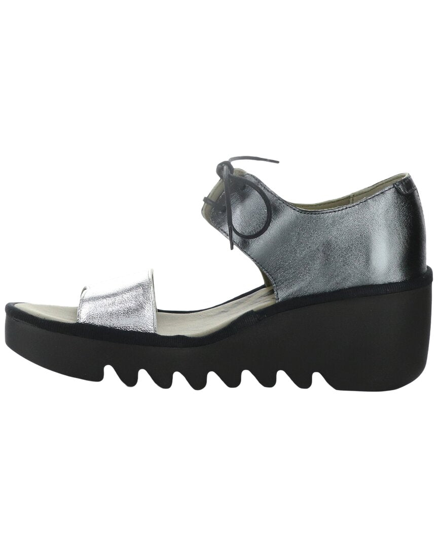 Fly London Bilu Metallic Leather Sandal