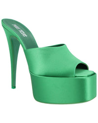 Paris Texas Marina Leather Mule Emerald