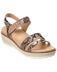 Cole Haan Og Peyton Snake-Embossed Leather Flatform Sandal