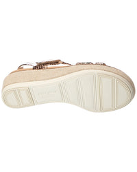 Cole Haan Og Peyton Snake-Embossed Leather Flatform Sandal