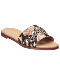 Cole Haan Flynn Snake-Embossed Leather Sandal