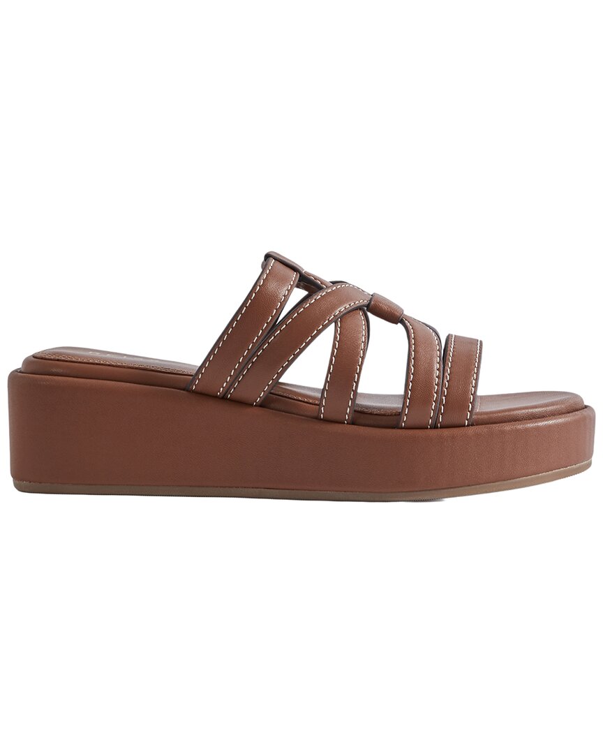 Reiss Naya Leather Flat