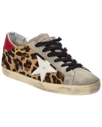 Golden Goose Golden Goose Superstar Leopard Horsy Leather & Suede Sneaker