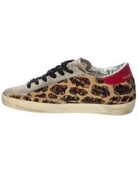 Golden Goose Golden Goose Superstar Leopard Horsy Leather & Suede Sneaker