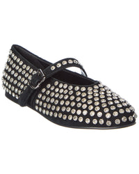 Tiffany & Fred Paris Bedazzled Suede Flat