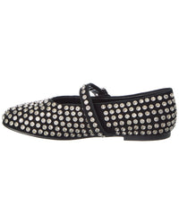 Tiffany & Fred Paris Bedazzled Suede Flat
