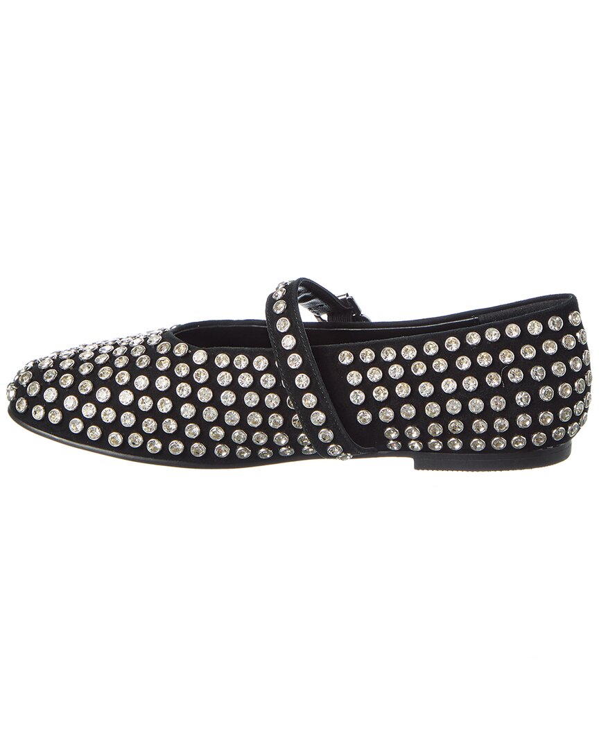 Tiffany & Fred Paris Bedazzled Suede Flat