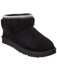 Ugg W Classic Ultra Mini Maxi Curly Suede & Sherpa Bootie
