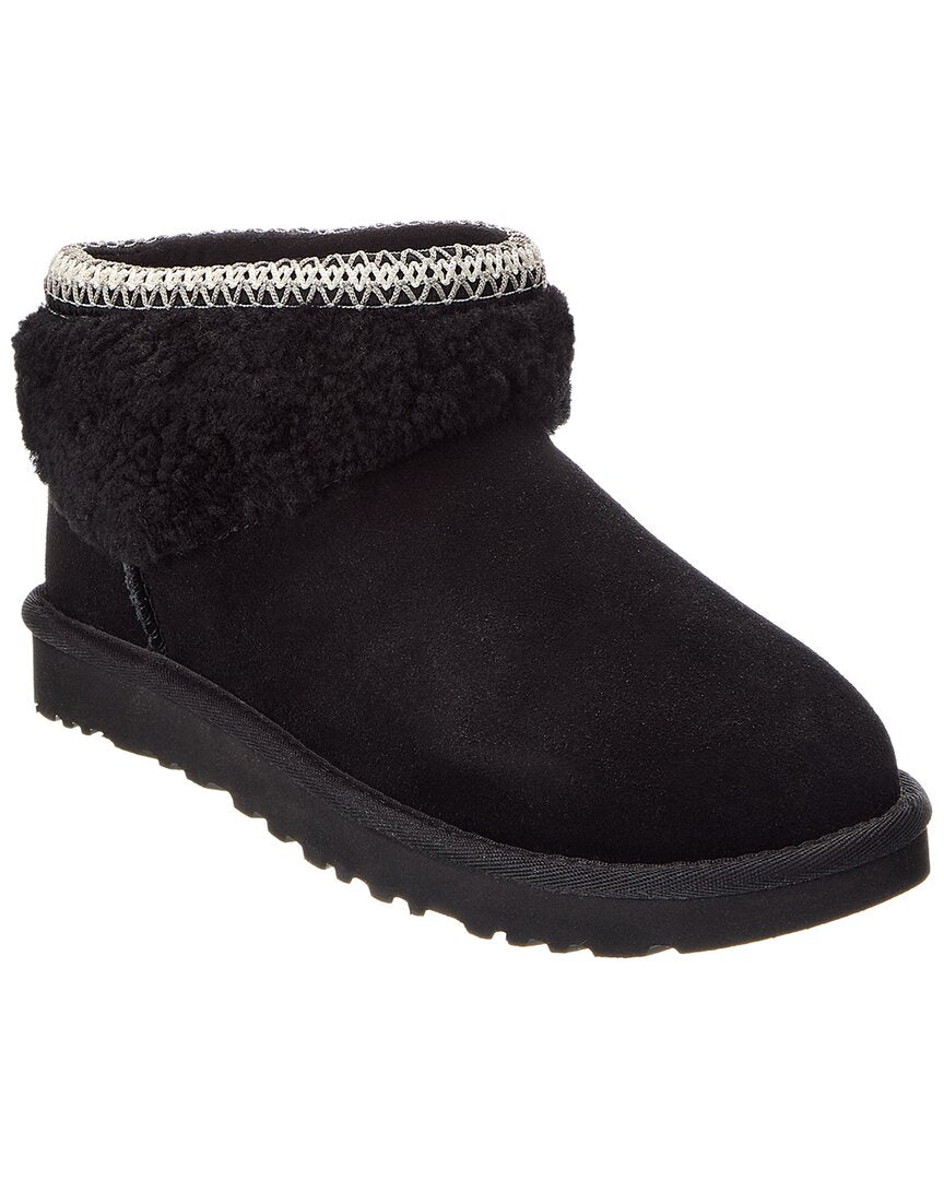 Ugg W Classic Ultra Mini Maxi Curly Suede & Sherpa Bootie