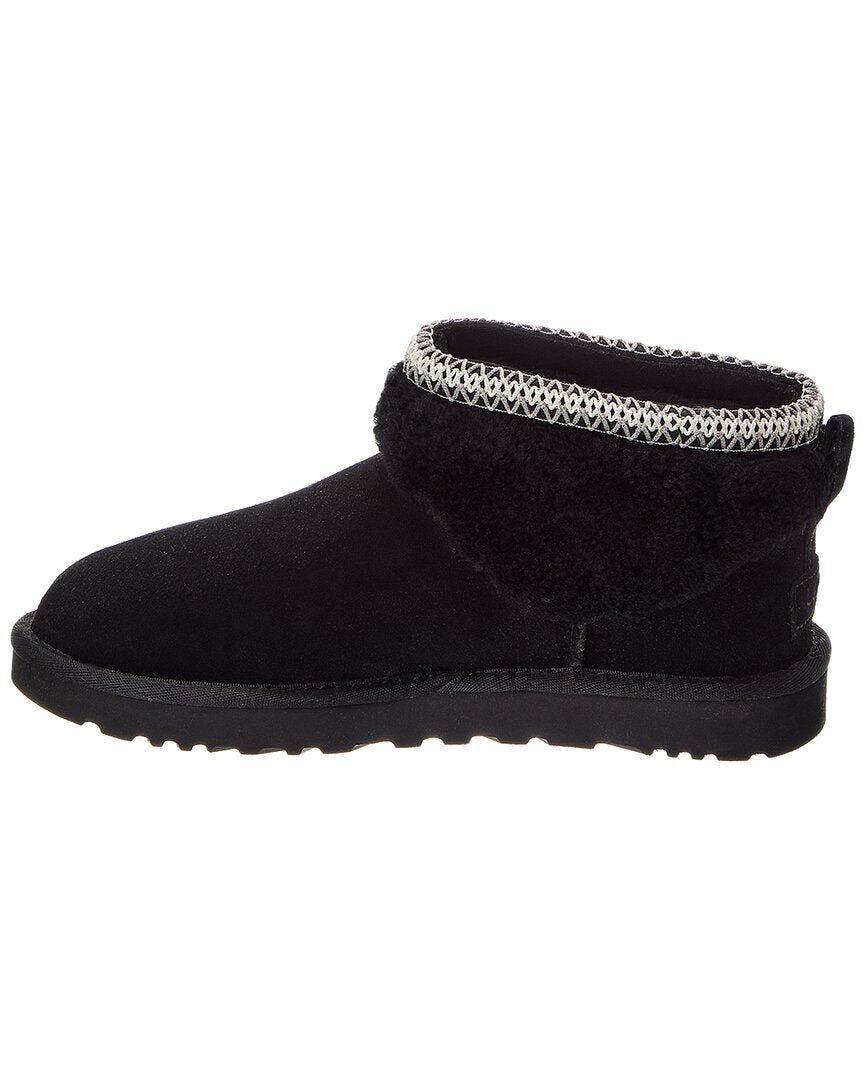Ugg W Classic Ultra Mini Maxi Curly Suede & Sherpa Bootie
