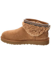 Ugg W Classic Ultra Mini Maxi Curly Suede & Sherpa Bootie