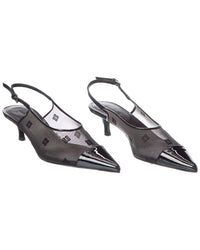 Givenchy Givenchy Kitten Mesh & Patent Slingback Pump