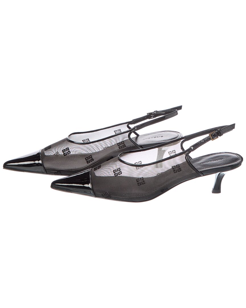 Givenchy Givenchy Kitten Mesh & Patent Slingback Pump