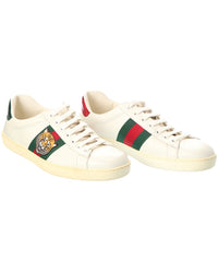 Gucci Gucci Ace Embroidered Tiger Leather Sneaker