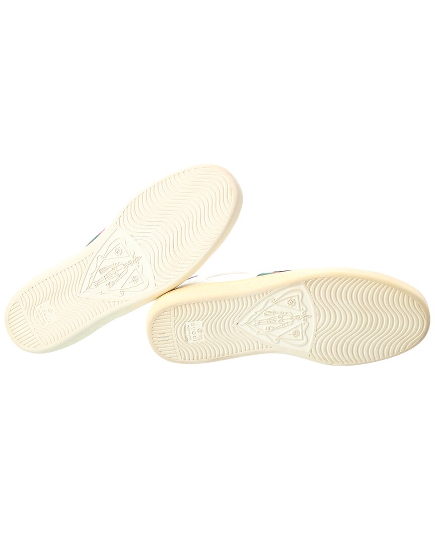 Gucci Gucci Ace Embroidered Tiger Leather Sneaker