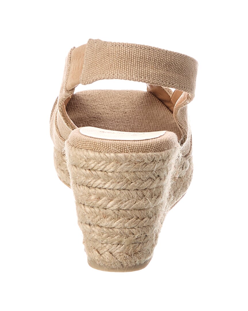 Castañer Diana Canvas Slingback Wedge Sandal