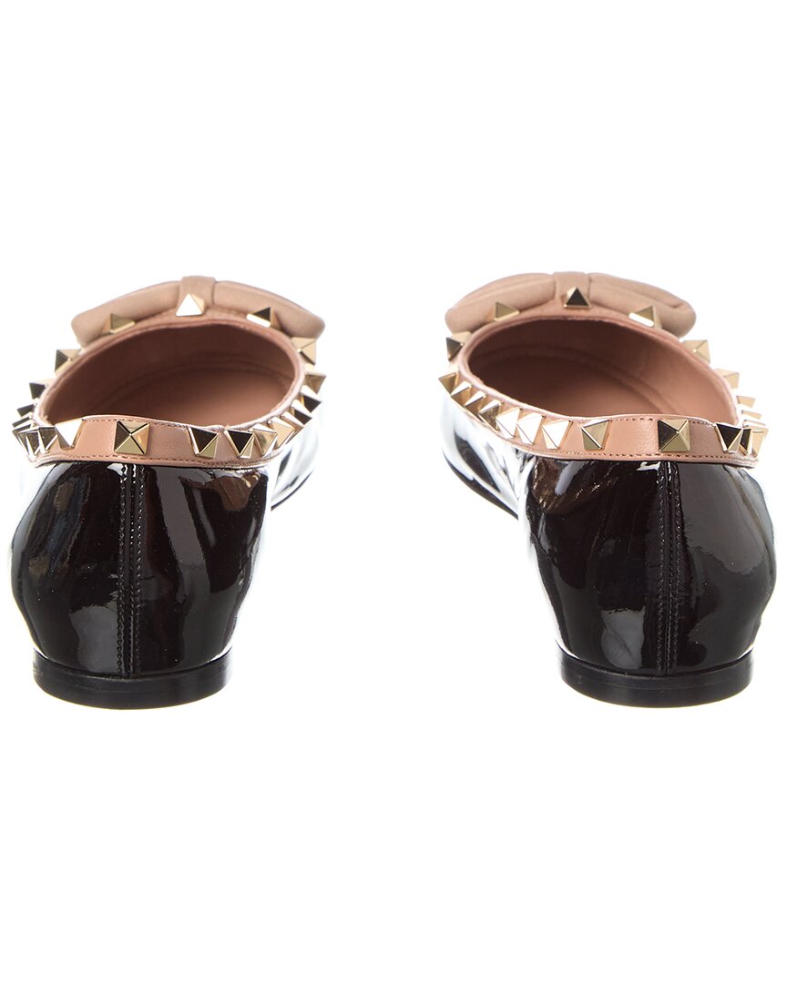 Pre-Owned Valentino Rockstud Patent Ballerina Flat (Authentic Pre-Loved)