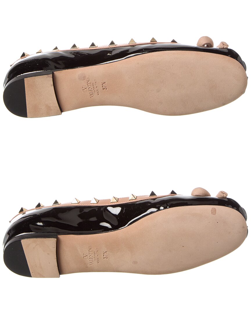 Pre-Owned Valentino Rockstud Patent Ballerina Flat (Authentic Pre-Loved)