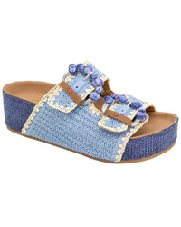 Gentle Souls By Kenneth Cole Kendall Raffia Sandal