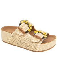 Gentle Souls By Kenneth Cole Kendall Raffia Sandal