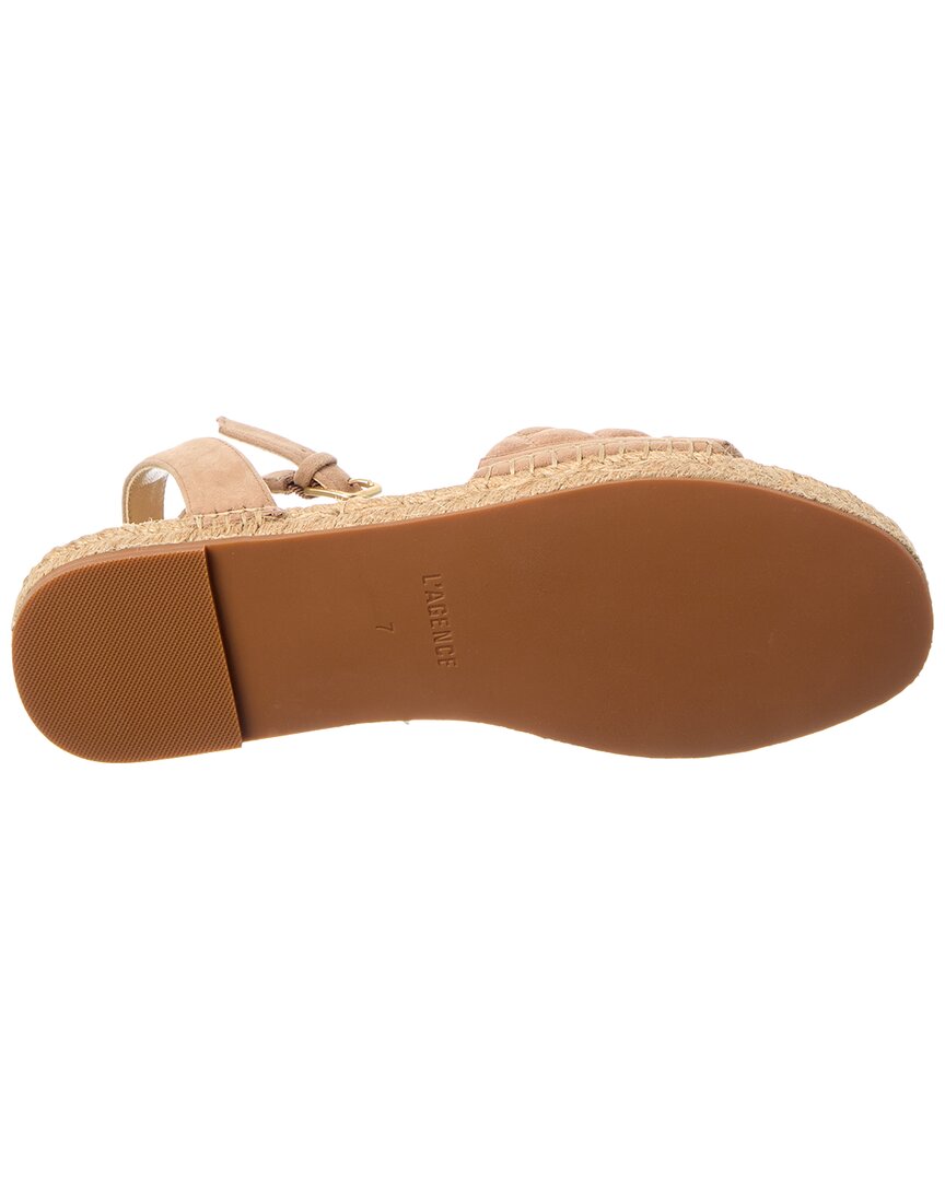 L’Agence Grece Ankle Strap Suede Sandal