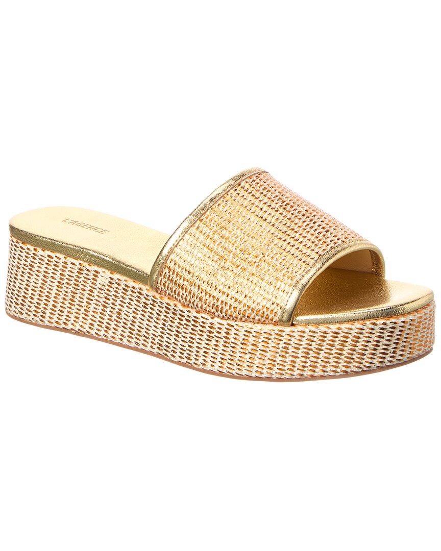 L’Agence Inaya Raffia Platform Espadrille