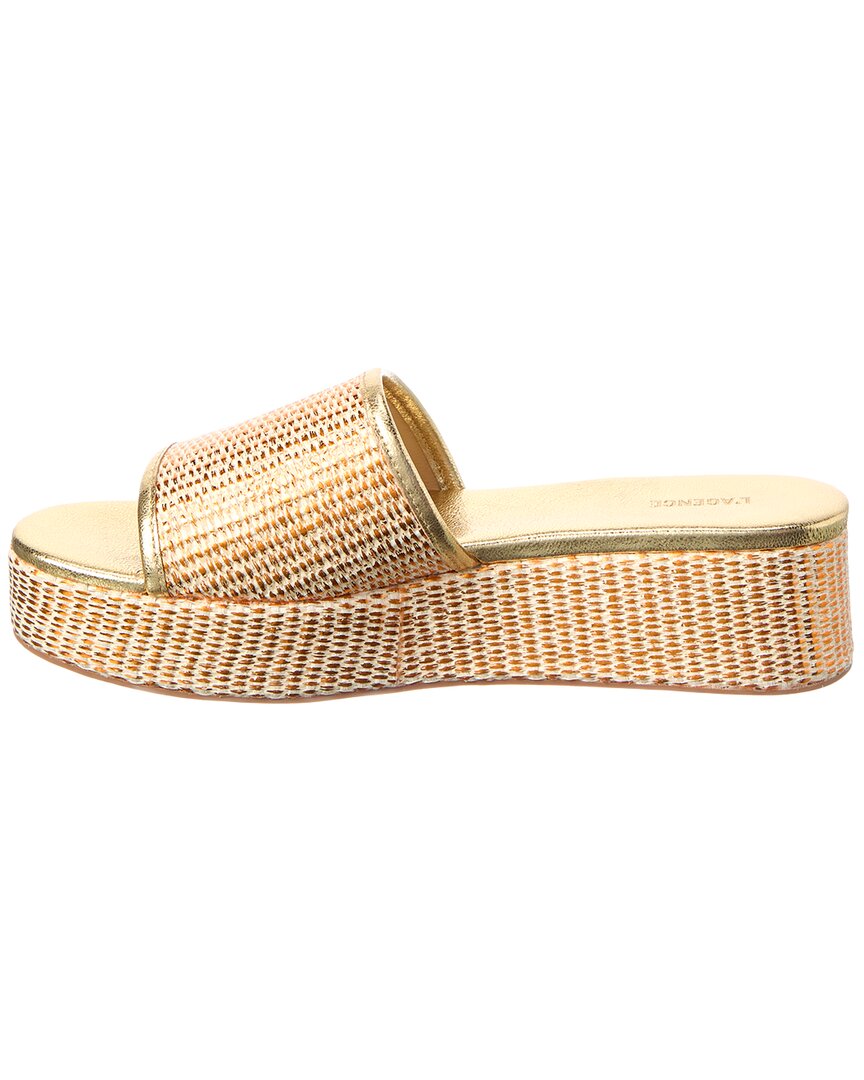 L’Agence Inaya Raffia Platform Espadrille